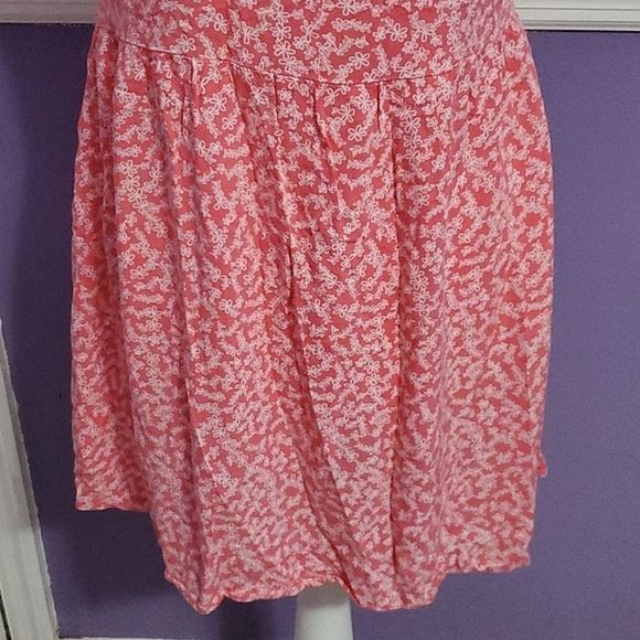 Forever 21 Boho Romantic Pink Ditsy Floral Low Waist Flowy Mini Dress - Picture 3 of 7